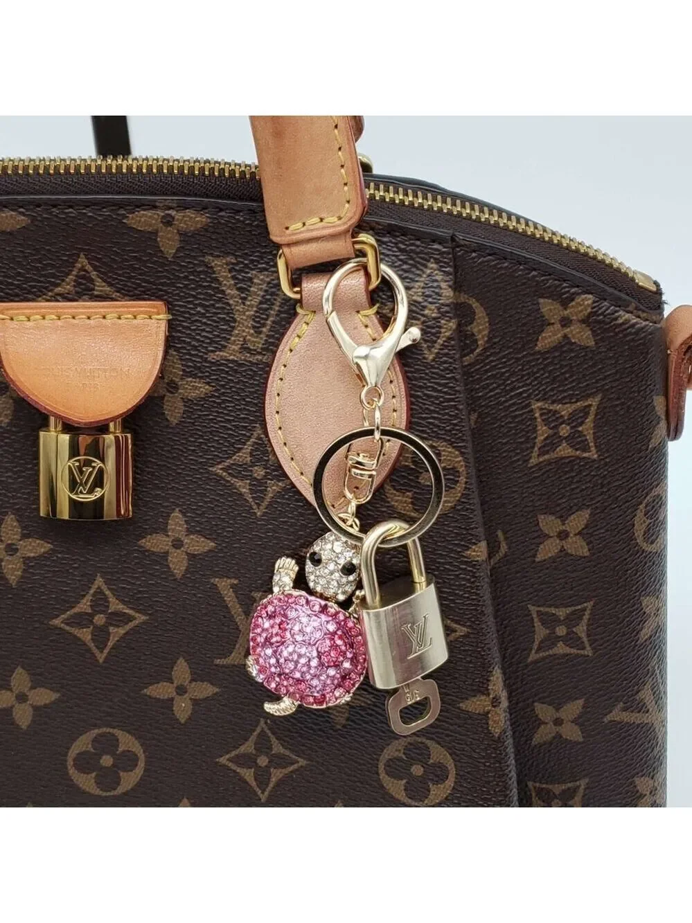 Louis Vuitton Gold Lock 🔒 Authentic LV Key + Unbranded Turtle Bag Charm